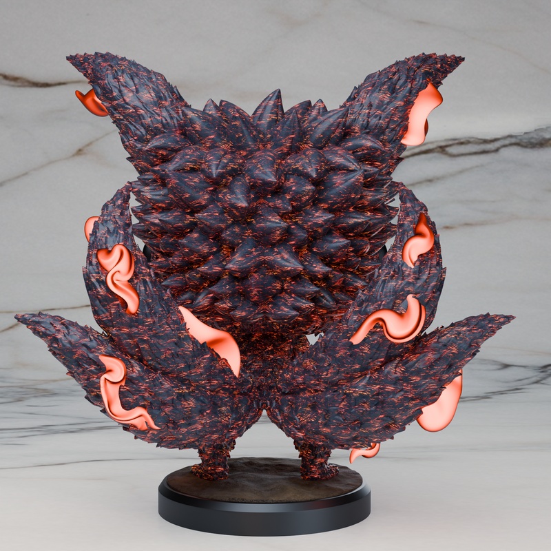 Naruto宇智波斑 3D打印模型|Chibi Land Figures – Naruto – Kyuubi 4 Tails – 3D Print Model