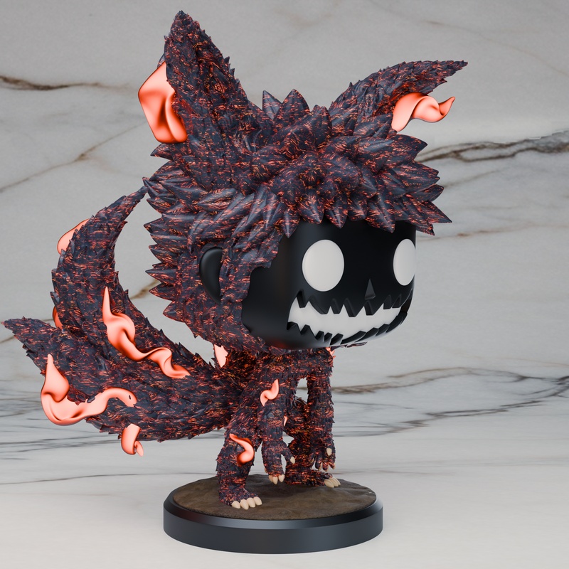 Naruto宇智波斑 3D打印模型|Chibi Land Figures – Naruto – Kyuubi 4 Tails – 3D Print Model