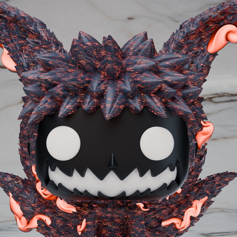 Naruto宇智波斑 3D打印模型|Chibi Land Figures – Naruto – Kyuubi 4 Tails – 3D Print Model