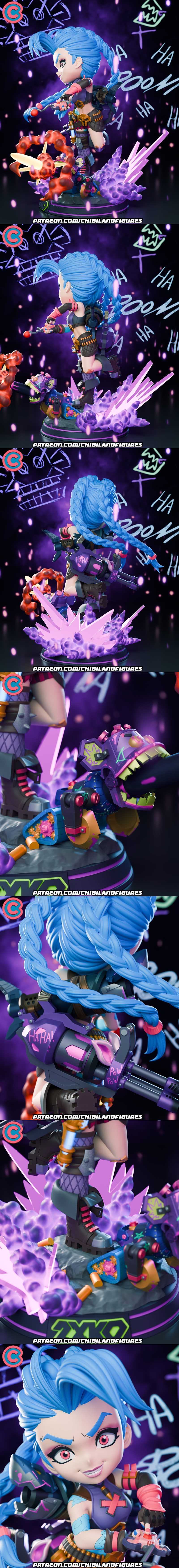 Jinx 3D打印可打印模型|Chibi Land Figures – Jinx Chibi – 3D Print Model STL