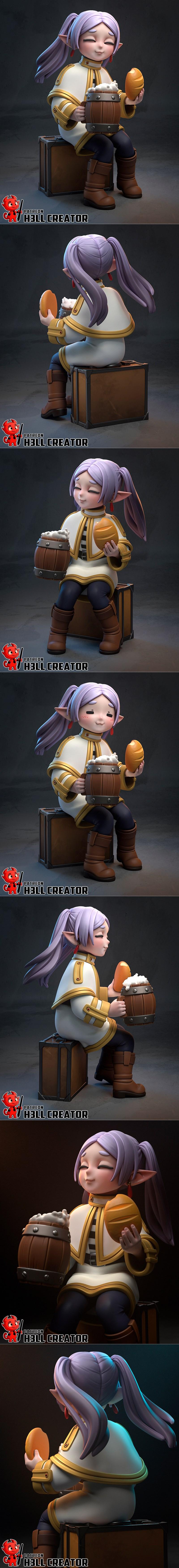 H3LL创意——Frieren 3D打印模型|H3LL Creator – Frieren – 3D Print Model STL