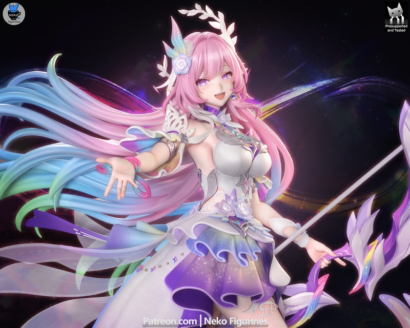 霍恩海星铁3D打印模型：赛蕾娜|Neko Figurines – Cyrene – Honkai Star Rail – 3D Print Model