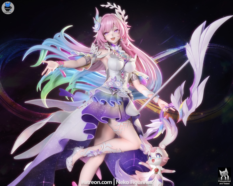 霍恩海星铁3D打印模型：赛蕾娜|Neko Figurines – Cyrene – Honkai Star Rail – 3D Print Model