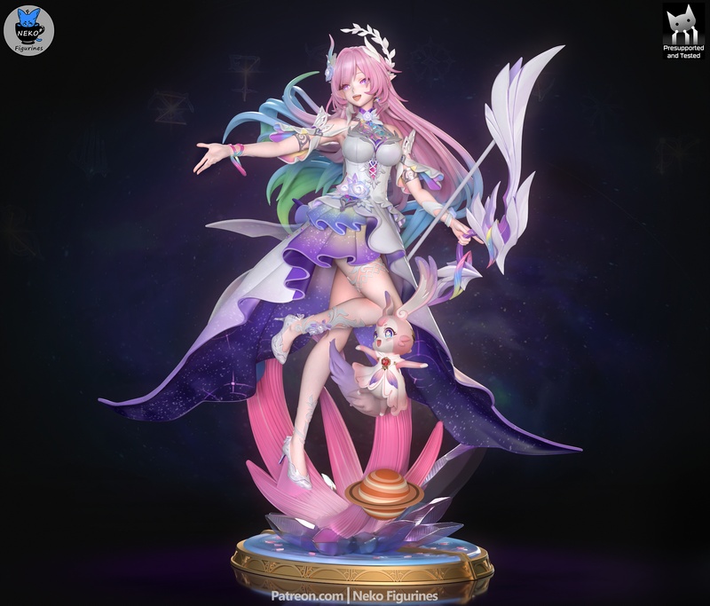 霍恩海星铁3D打印模型：赛蕾娜|Neko Figurines – Cyrene – Honkai Star Rail – 3D Print Model