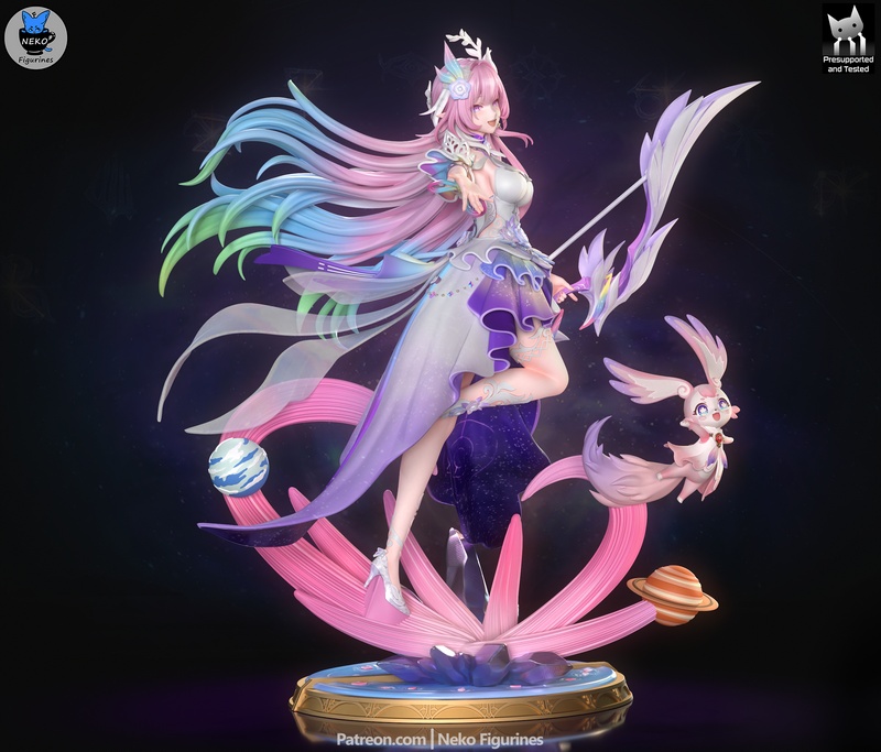 霍恩海星铁3D打印模型：赛蕾娜|Neko Figurines – Cyrene – Honkai Star Rail – 3D Print Model