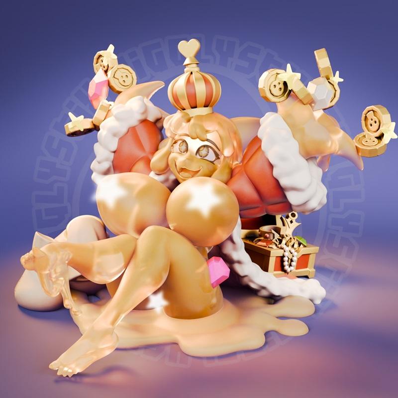 Jigglystix - 金胶泥 - 3D打印模型|Jigglystix – Gold Slime – 3D Print Model STL