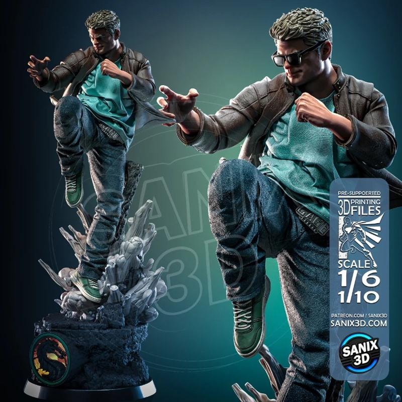Sanix - 乔尼·凯奇 - 3D打印模型|Sanix – Johnny Cage – 3D Print Model STL