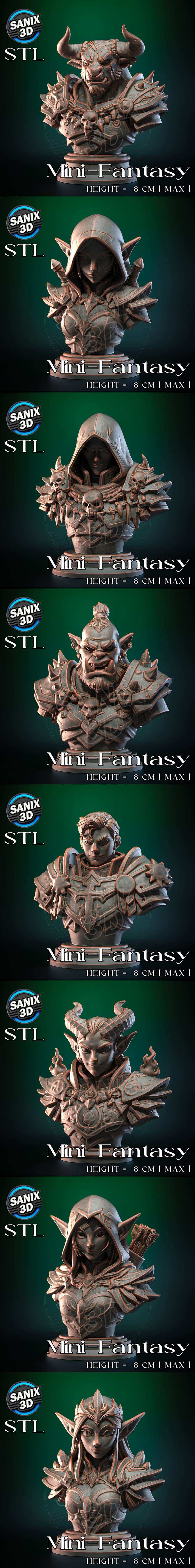 Sanix新品15款迷你幻想角色3D打印模型（2026年2月发布）|Sanix – New 15 Models (Mini-Fantasy) February 2026 – 3D Print Model STL