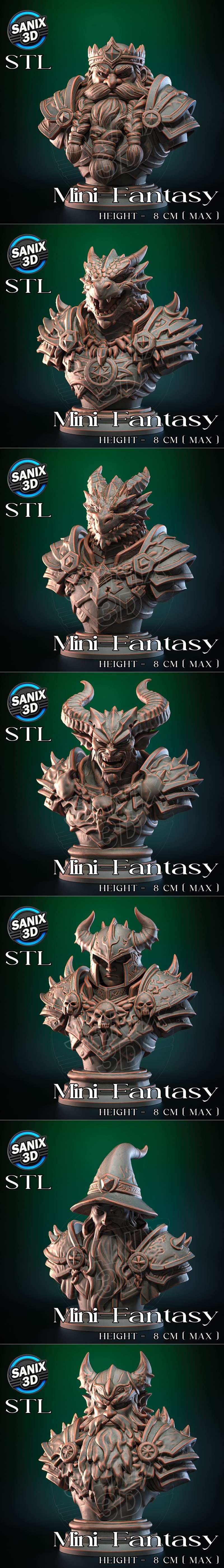 Sanix新品15款迷你幻想角色3D打印模型（2026年2月发布）|Sanix – New 15 Models (Mini-Fantasy) February 2026 – 3D Print Model STL