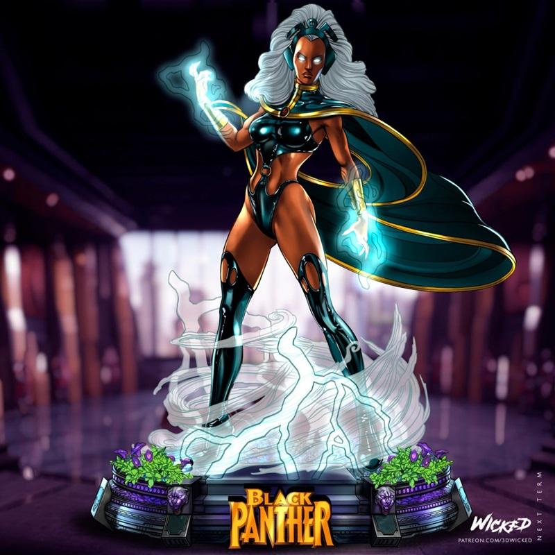 Wicked风暴黑塑形3D打印模型|Wicked – Storm Black Sculpture – 3D Print Model STL