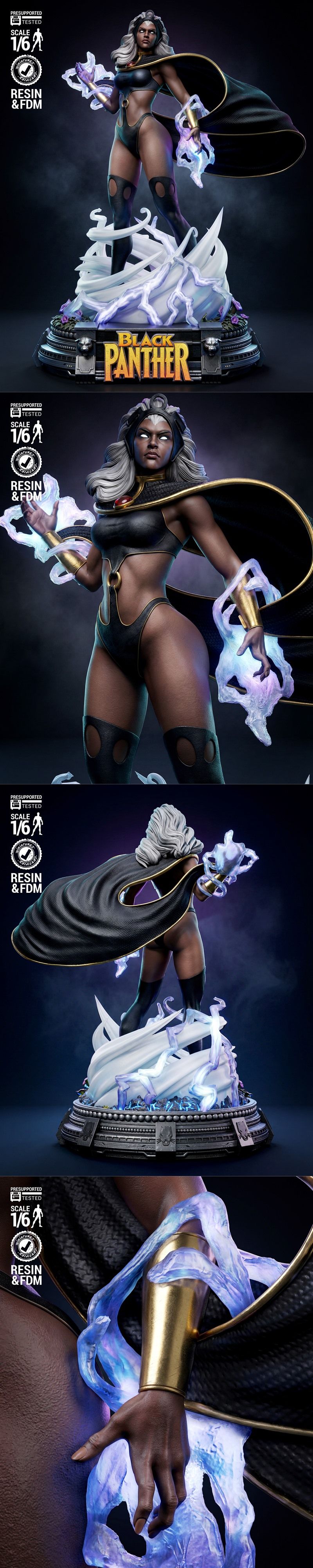 Wicked风暴黑塑形3D打印模型|Wicked – Storm Black Sculpture – 3D Print Model STL