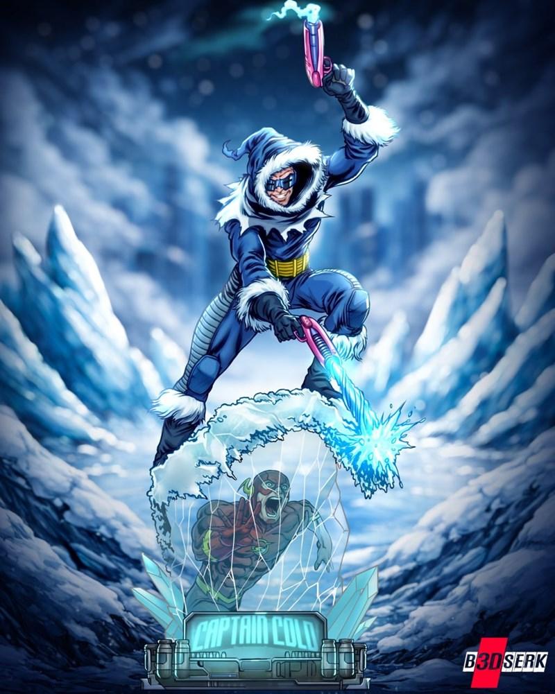 B3DSERK - 冷酷队长3D打印模型|B3DSERK – Captain Cold Sculpture – 3D Print Model STL