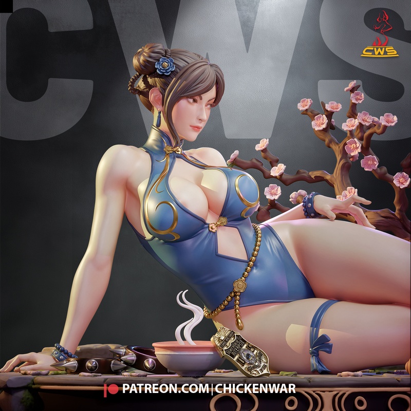 CW Studio - 《街头霸王》春丽 - 3D打印模型|CW Studio – Chun-Li (Street Fighter) – 3D Print Model