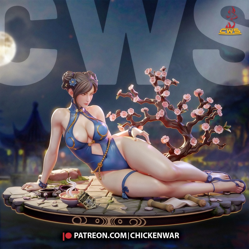 CW Studio - 《街头霸王》春丽 - 3D打印模型|CW Studio – Chun-Li (Street Fighter) – 3D Print Model