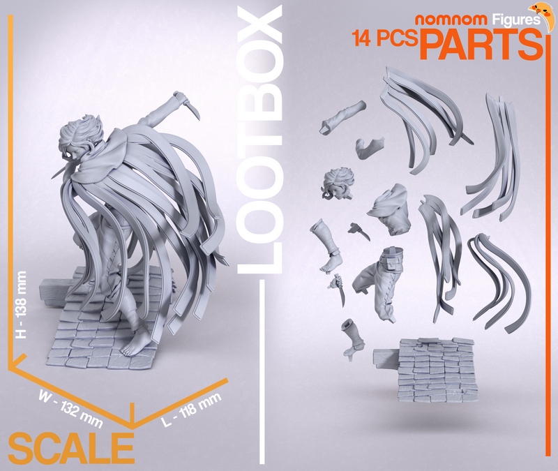 NomNom出品 | 《迷雾之born》3D打印模型|NomNom – Vin – Mistborn – 3D Print Model