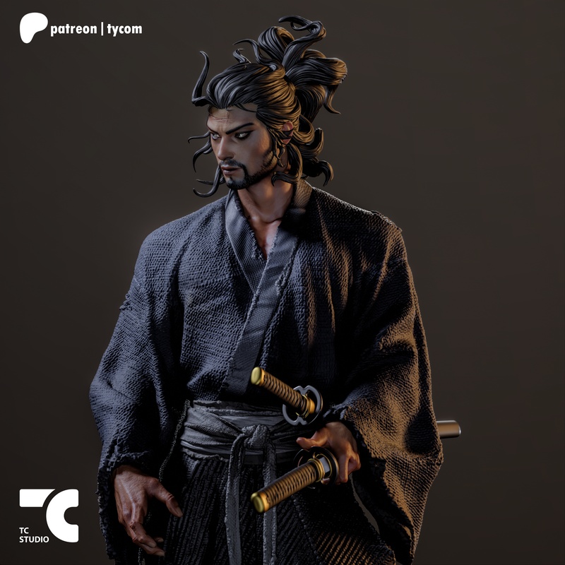 TC Studio - 木叶丸 - 3D打印模型|TC Studio – Miyamoto Musashi – 3D Print Model