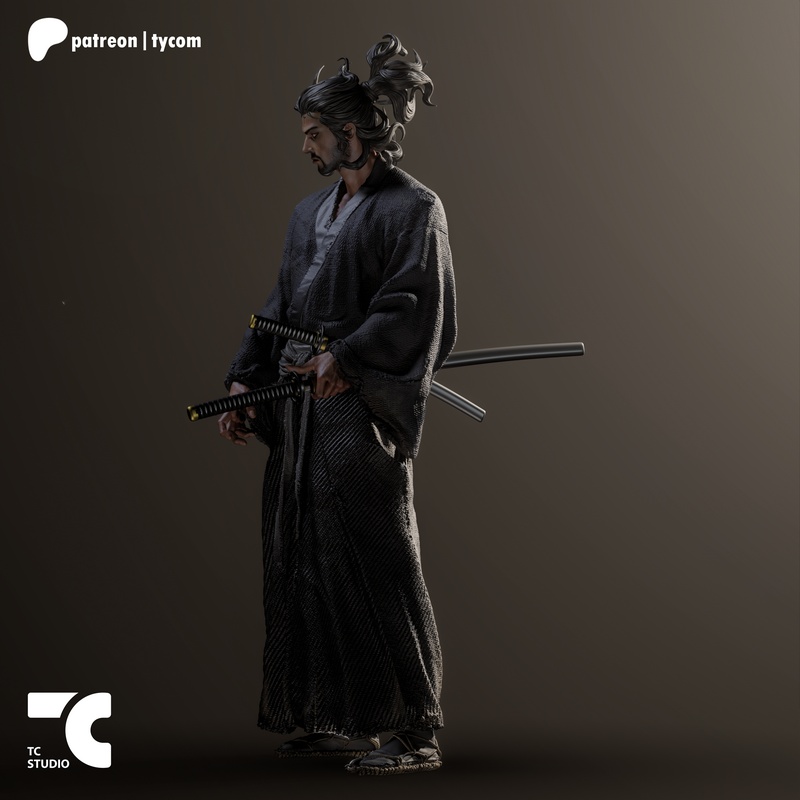 TC Studio - 木叶丸 - 3D打印模型|TC Studio – Miyamoto Musashi – 3D Print Model