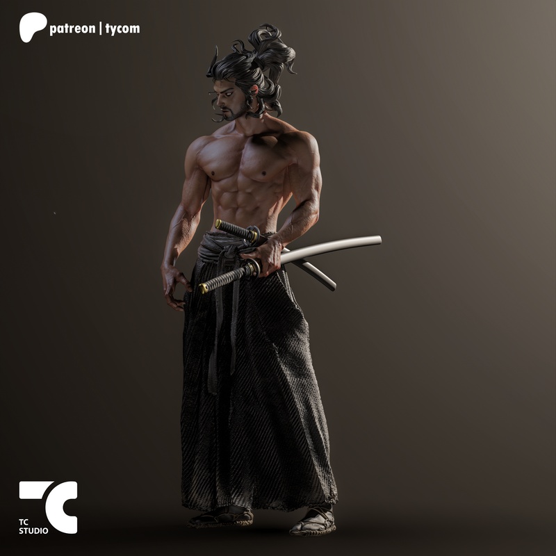 TC Studio - 木叶丸 - 3D打印模型|TC Studio – Miyamoto Musashi – 3D Print Model