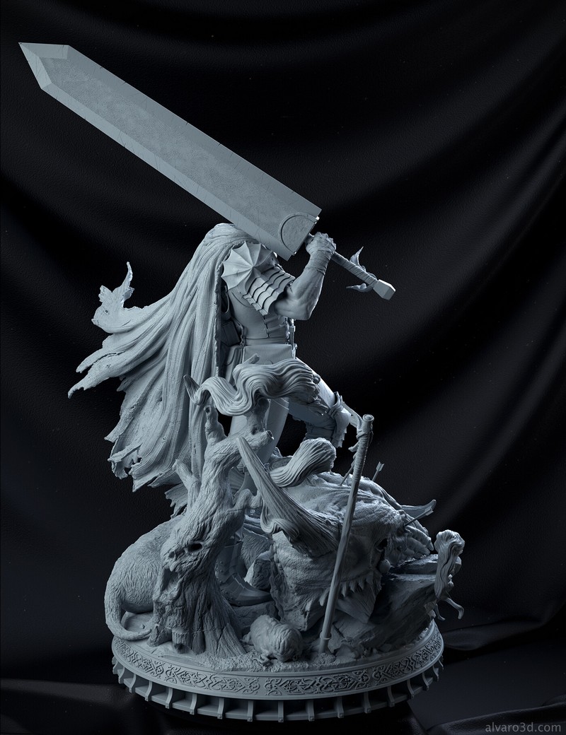 Guts 3D打印模型|Guts Statue – 3D Print Model