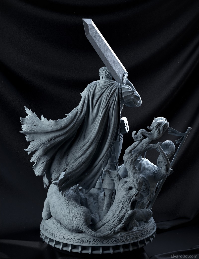 Guts 3D打印模型|Guts Statue – 3D Print Model