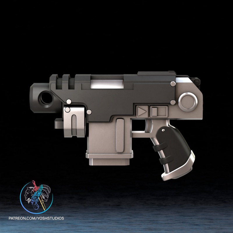 战锤巴尔特步枪 - 3D打印模型|Yosh Studios – Warhammer Bolter Pistol – 3D Print Model