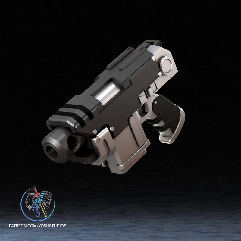 战锤巴尔特步枪 - 3D打印模型|Yosh Studios – Warhammer Bolter Pistol – 3D Print Model