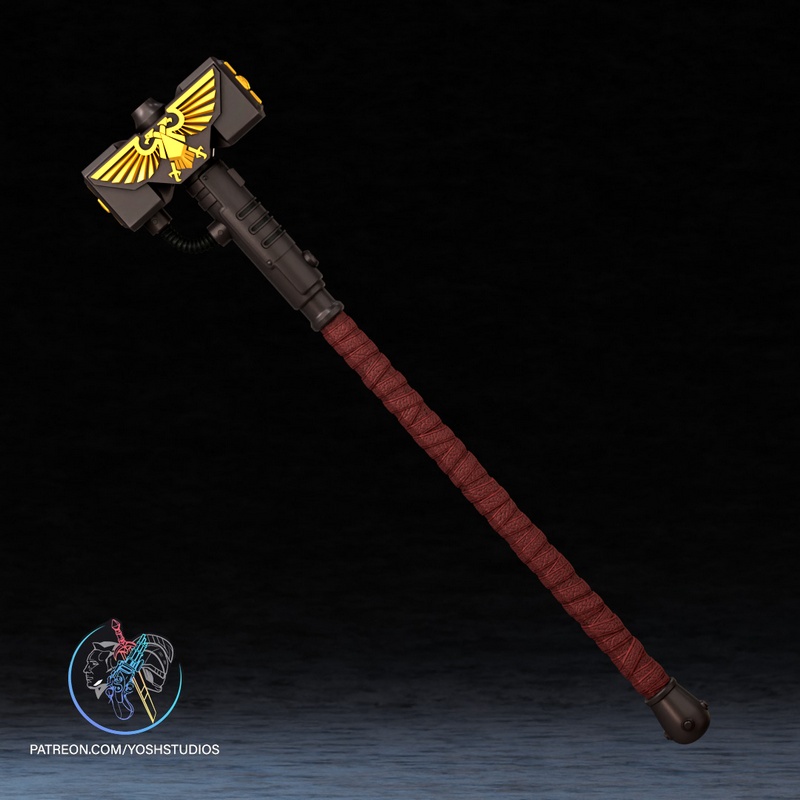 战锤工作室 - 战锤3D打印模型|Yoshstudios – Warhammer Hammer – 3D Print Model