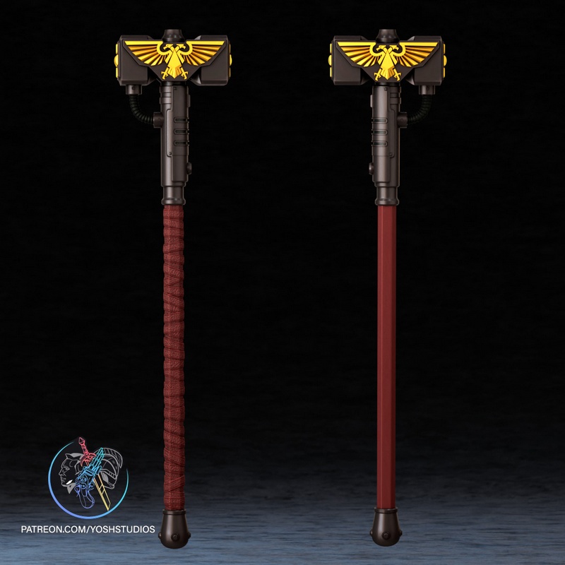 战锤工作室 - 战锤3D打印模型|Yoshstudios – Warhammer Hammer – 3D Print Model