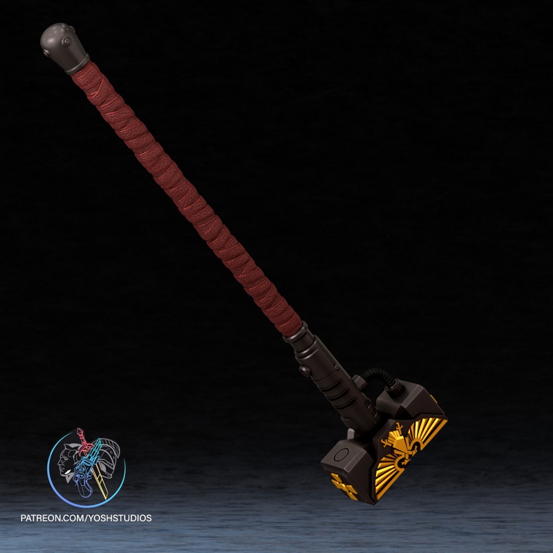 战锤工作室 - 战锤3D打印模型|Yoshstudios – Warhammer Hammer – 3D Print Model