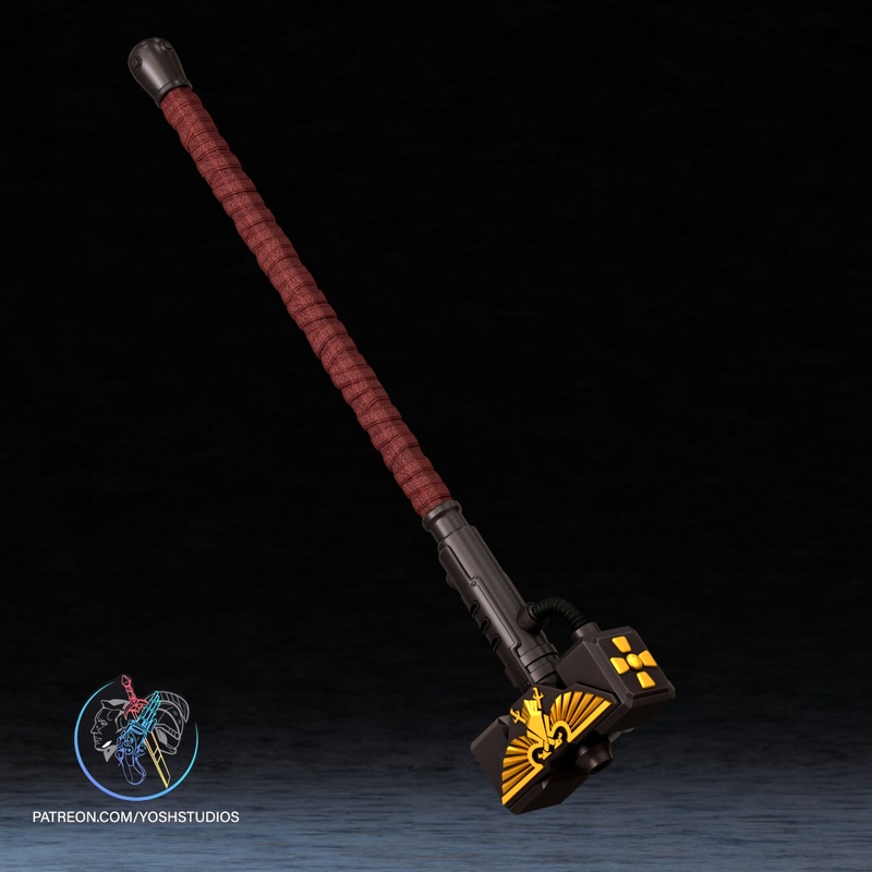 战锤工作室 - 战锤3D打印模型|Yoshstudios – Warhammer Hammer – 3D Print Model