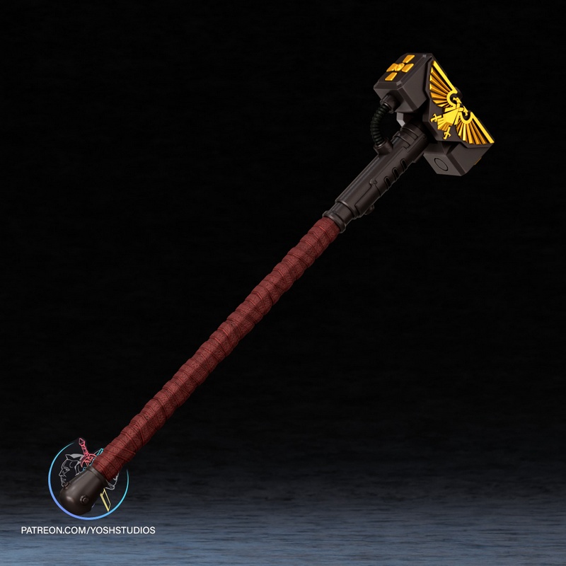 战锤工作室 - 战锤3D打印模型|Yoshstudios – Warhammer Hammer – 3D Print Model