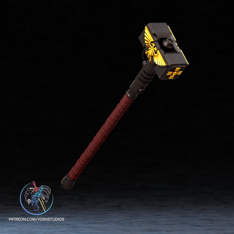 战锤工作室 - 战锤3D打印模型|Yoshstudios – Warhammer Hammer – 3D Print Model