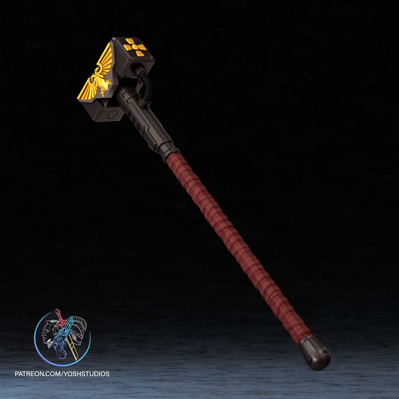 战锤工作室 - 战锤3D打印模型|Yoshstudios – Warhammer Hammer – 3D Print Model
