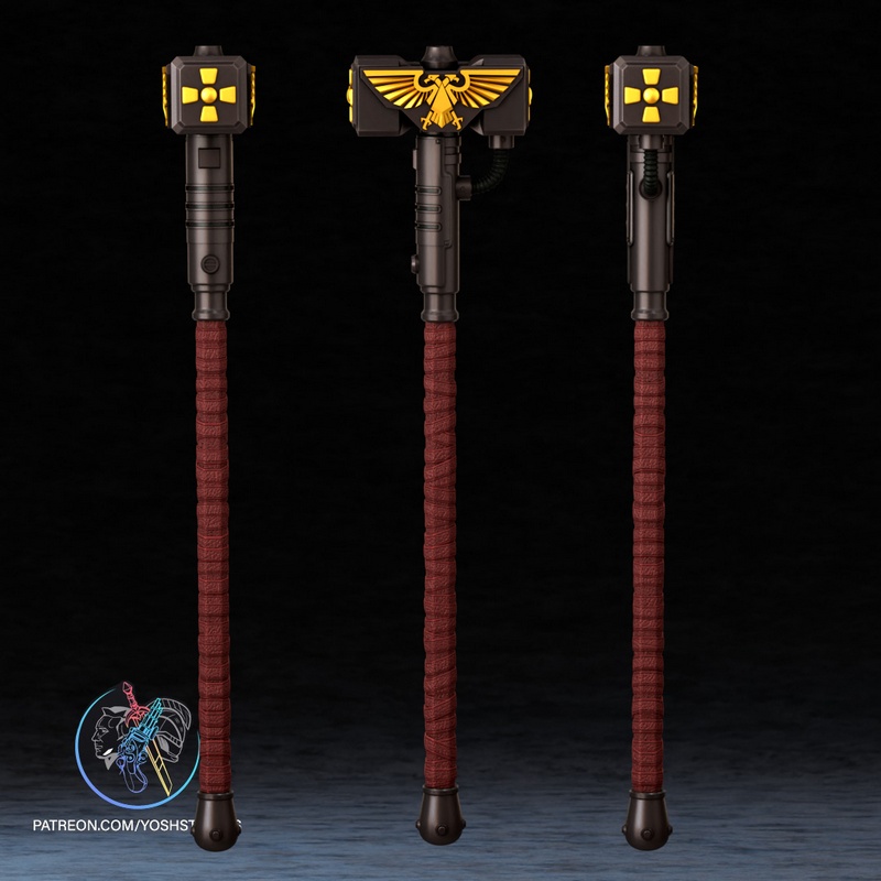 战锤工作室 - 战锤3D打印模型|Yoshstudios – Warhammer Hammer – 3D Print Model