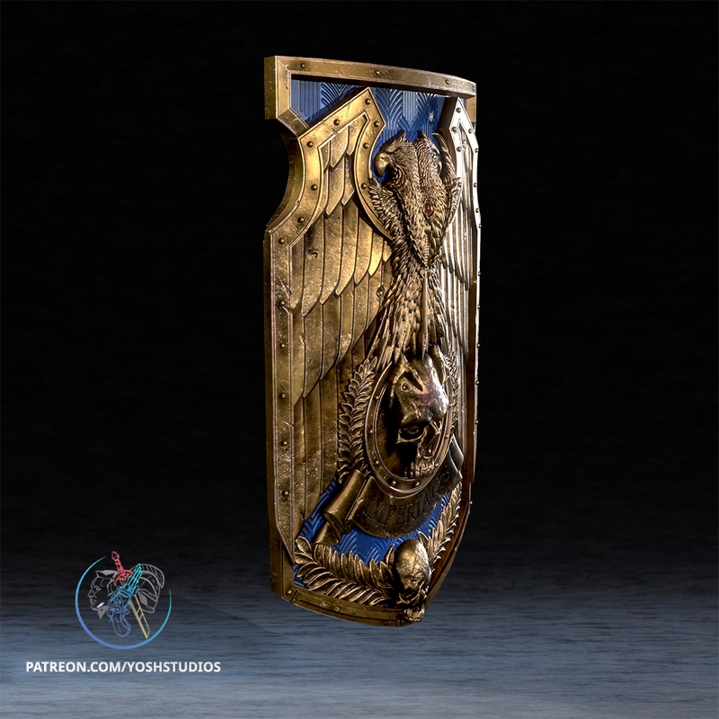 战锤盾牌 3D打印模型|Yosh Studios – Warhammer Shield – 3D Print Model