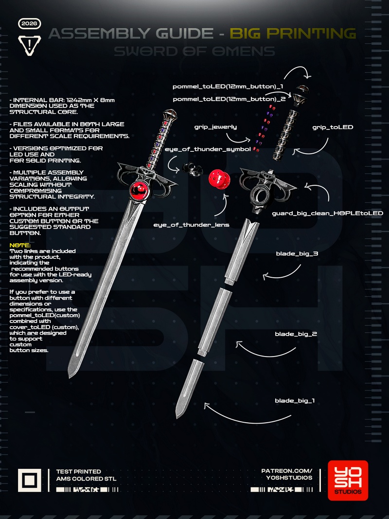 Yosh Studios《命运之剑》3D打印模型|Yosh Studios – Sword of Omens – 3D Print Model