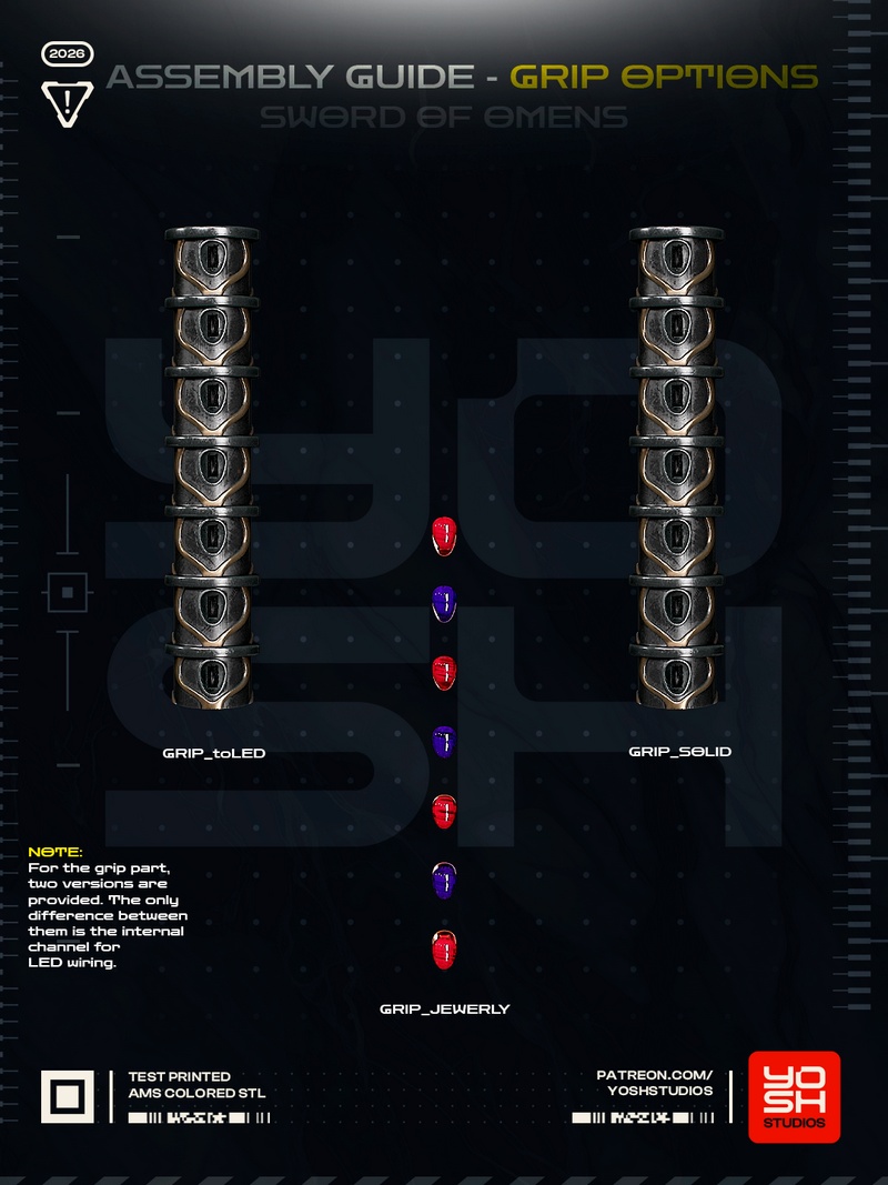 Yosh Studios《命运之剑》3D打印模型|Yosh Studios – Sword of Omens – 3D Print Model