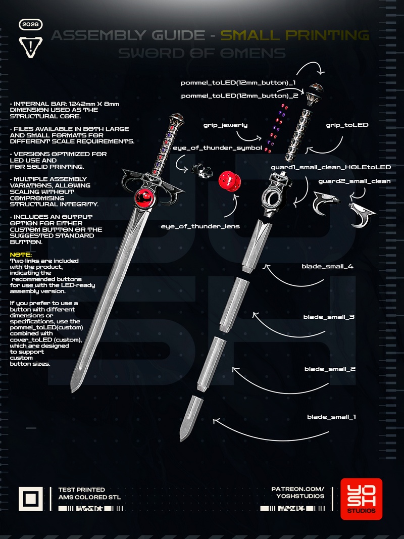 Yosh Studios《命运之剑》3D打印模型|Yosh Studios – Sword of Omens – 3D Print Model