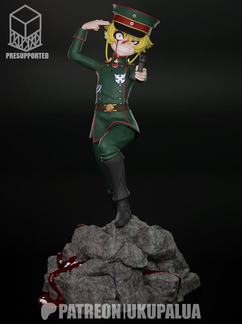 你 jo 传奇 - Tanya von Degurechaff 3D打印模型|Ukupalua – Youjo Senki – Tanya von Degurechaff – 3D Print Model STL