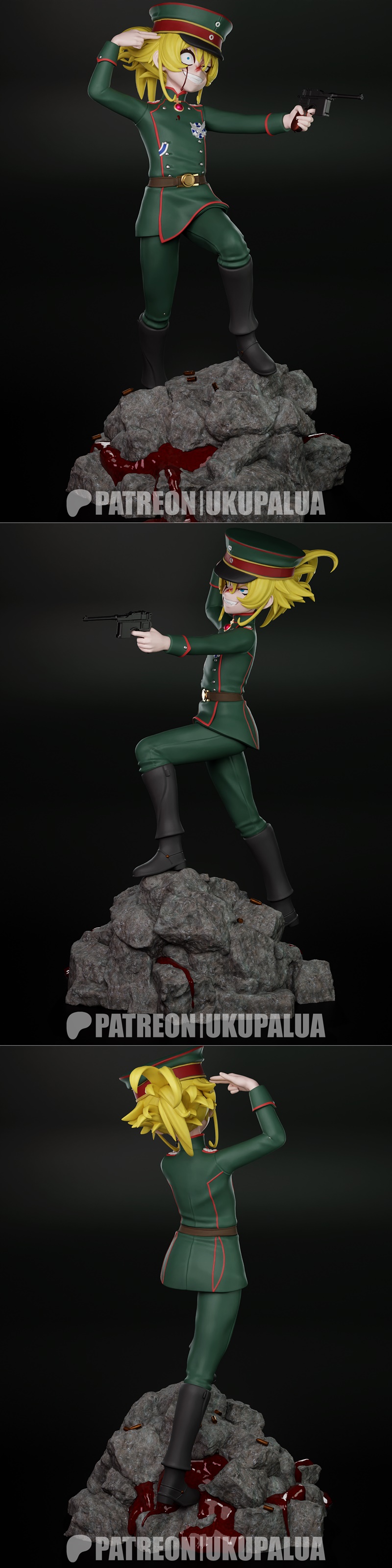 你 jo 传奇 - Tanya von Degurechaff 3D打印模型|Ukupalua – Youjo Senki – Tanya von Degurechaff – 3D Print Model STL