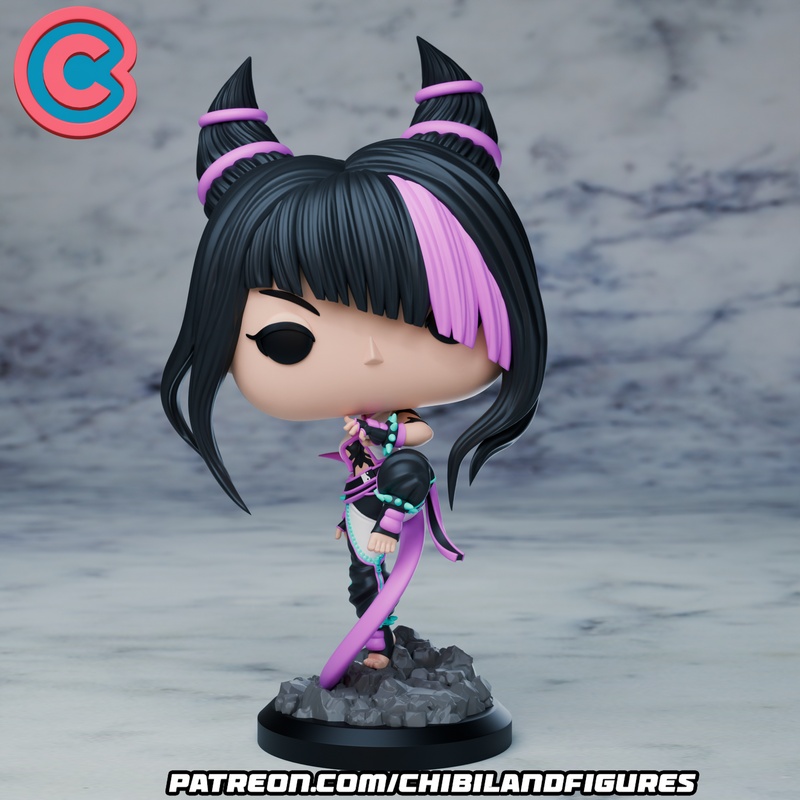 街霸Juri 3D打印模型|Chbi Land Figures – Juri – Street Fighter – Funko – 3D Print Model