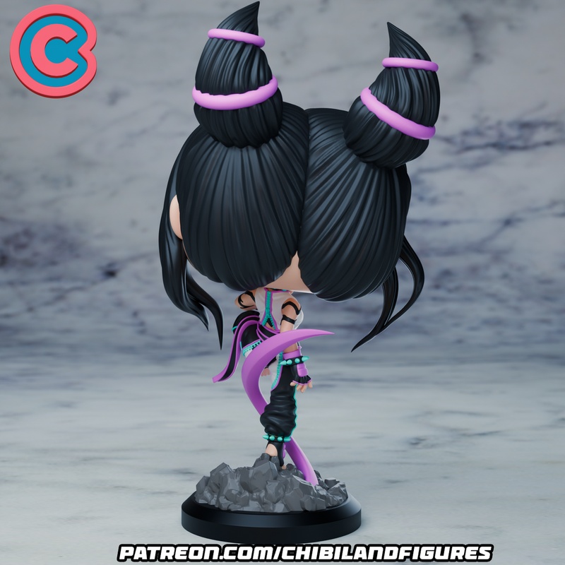 街霸Juri 3D打印模型|Chbi Land Figures – Juri – Street Fighter – Funko – 3D Print Model