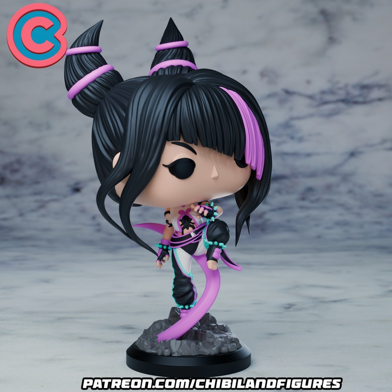 街霸Juri 3D打印模型|Chbi Land Figures – Juri – Street Fighter – Funko – 3D Print Model