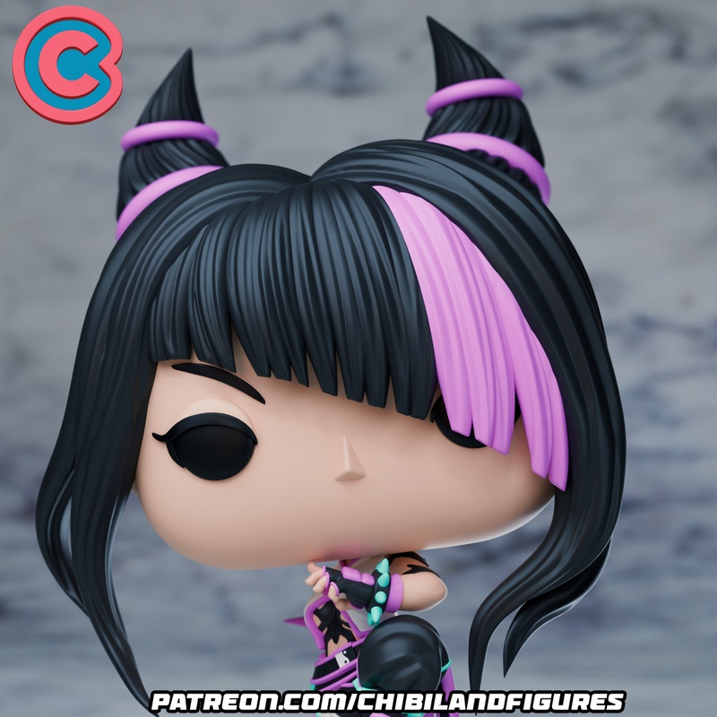 街霸Juri 3D打印模型|Chbi Land Figures – Juri – Street Fighter – Funko – 3D Print Model
