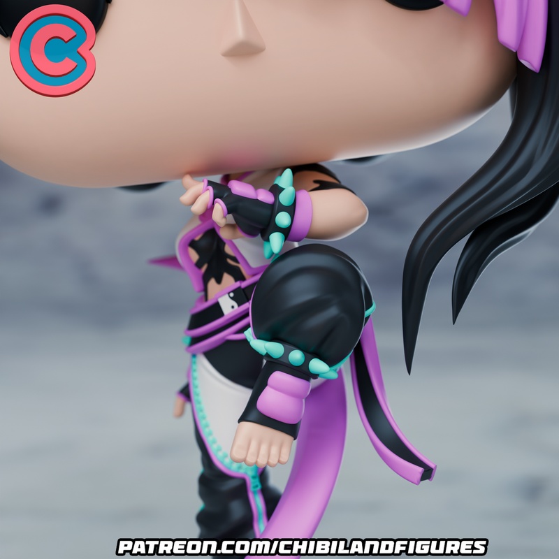 街霸Juri 3D打印模型|Chbi Land Figures – Juri – Street Fighter – Funko – 3D Print Model