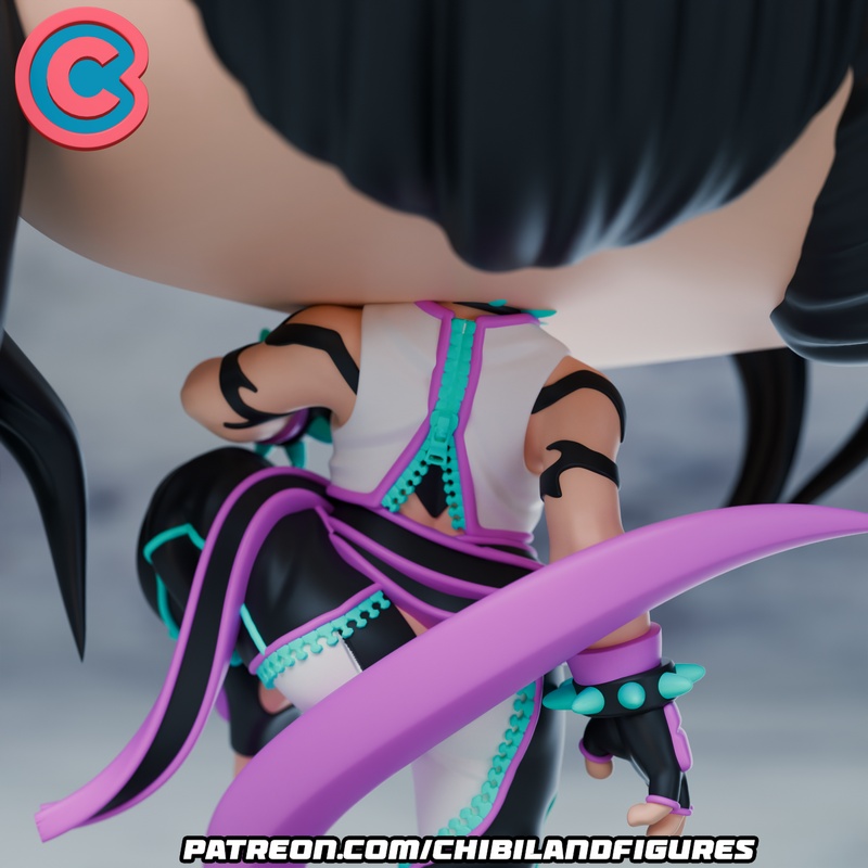 街霸Juri 3D打印模型|Chbi Land Figures – Juri – Street Fighter – Funko – 3D Print Model