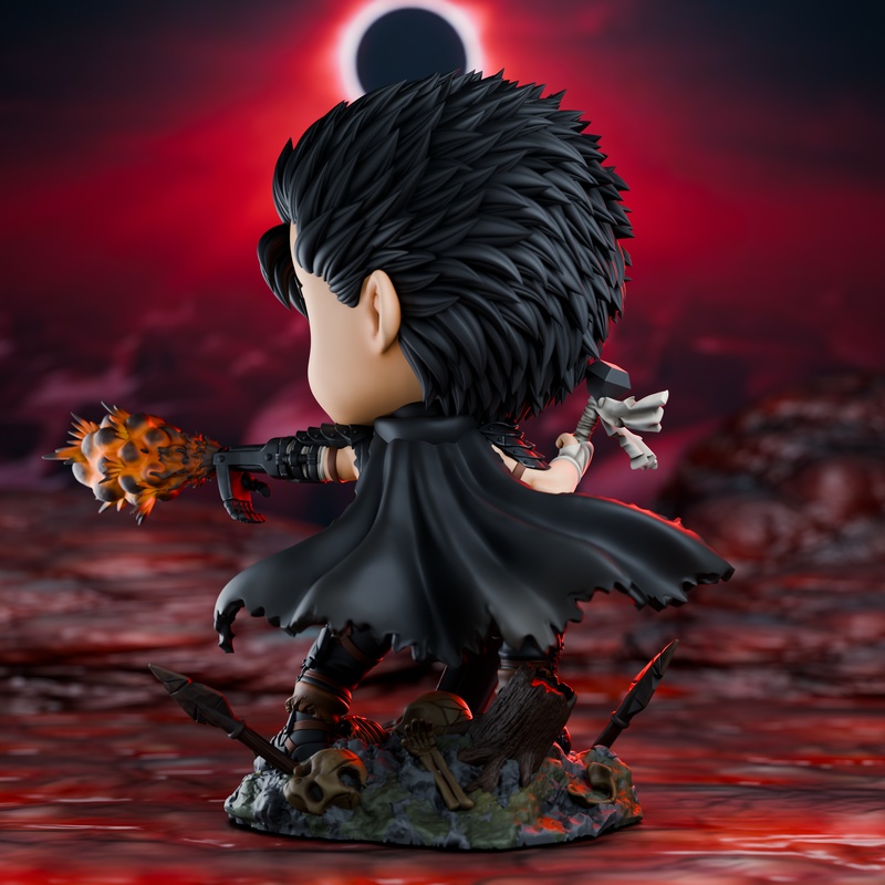 Berserk角色Guts 3D打印迷你玩偶|Chbi Land Figures – Guts – Berserk – Chibi – 3D Print Model