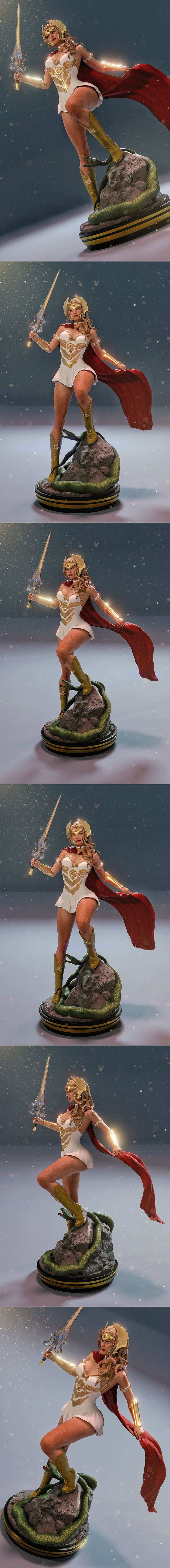 MCM3D - 魔法少女雅拉 - 3D打印模型|MCM3D – She-Ra – 3D Print Model STL