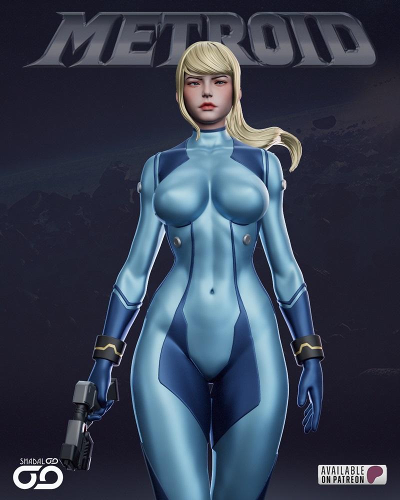 莎莉洛工作室 - 萨姆斯·阿拉恩 - 3D打印模型|Shadaloo Studios – Samus Aran – 3D Print Model STL