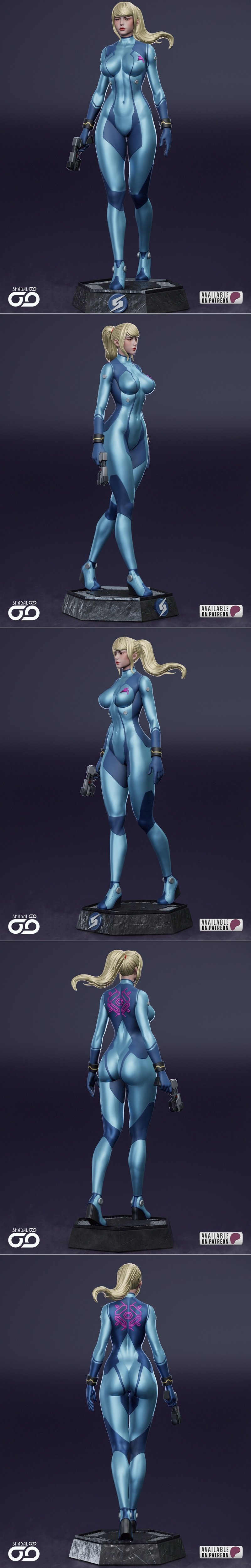 莎莉洛工作室 - 萨姆斯·阿拉恩 - 3D打印模型|Shadaloo Studios – Samus Aran – 3D Print Model STL